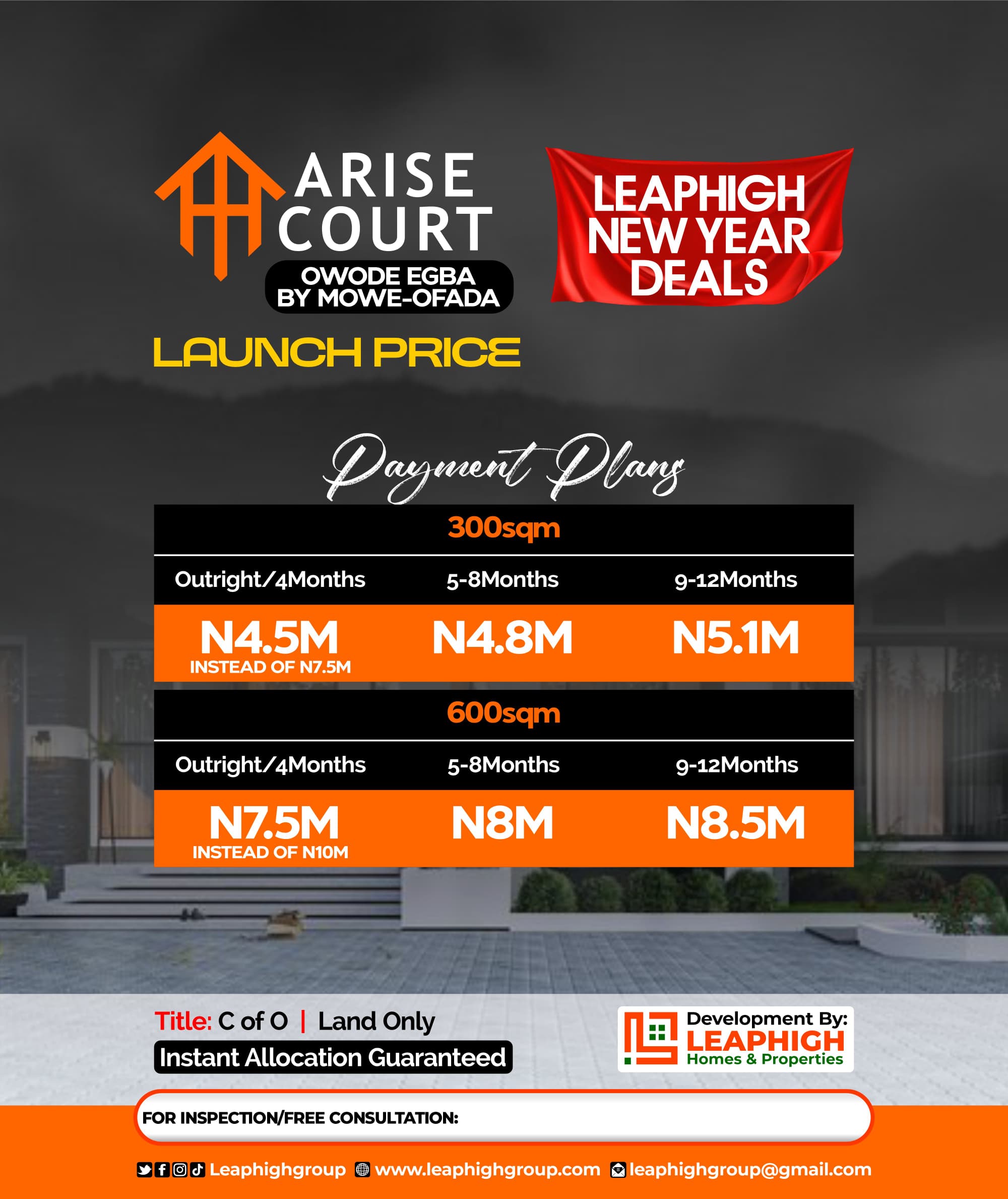 Arise Court, Owode-Egba, By Mowe-Ofada, Ogun State